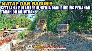 MANTAP DAN BAGUS‼️ SETELAH 1 BULAN LEBIH, KERJA DARI DINDING PENAHAN TANAH DILANJUTKAN.