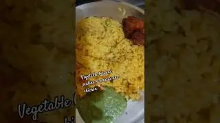 vegetable biryani with pudina ki chutney and chicken 🍗#recipe #viral  @ShaheenTajofficial1