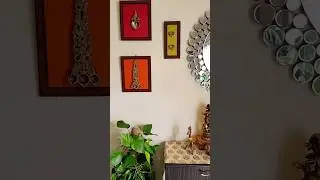 DIY brass wallframes|Ethnic wall decor #explorepage #diy #walldecor #ethnic #shorts #viralvideo