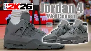 NBA 2K26 Shoe Creator &mdash; Как сделать Jordan 4 &laquo;Мокрый цемент&raquo;