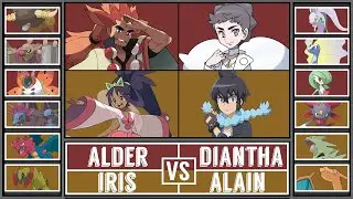 ALDER & IRIS vs DIANTHA & ALAIN | Pok&eacute;mon Champions Double Tournament [Battle #3]