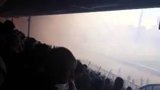 KSC gegen FCK - 29.3.14 -  Pyro im Pf&auml;lzer Block