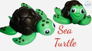 How to Make a Cute Fondant Sea Turtle - Sea Turtle Cake Topper Tutorial