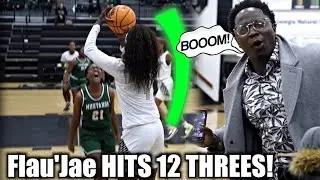 Flau'Jae HITS 12 THREES & BREAKS SCHOOL RECORD!! Sprayberry Goes Off Full Game Highlights