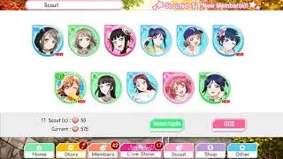 School Idol Festival China Dress scouting. ~10 scouting coupons, ~700 loveca