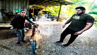 A MINI MOTO DO BOCA FICOU NESSE ESTADO