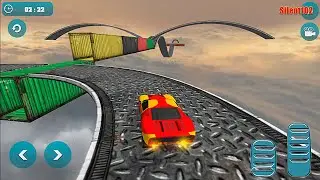Stunt Car Impossible Track Challenge - Red Sport Car Driving Simulator #5  - Android Gameplay