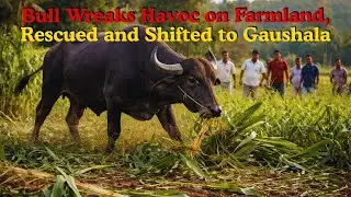 Bull Wreaks Havoc on Farmland, Rescued and Shifted to Gaushala