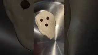 Ghost pancakes for Halloween breakfast