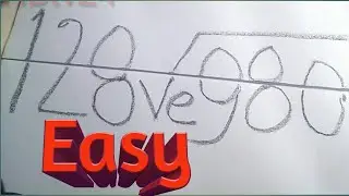 #easy #art #Drawing  How ro turn 128&radic;e980 Number into  I Love You step by step art
