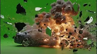 Intense Green Screen Car Crash Explosion &ndash; Dynamic Cinematic VFX Overlay