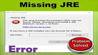 Missing JRE (Java Runtime Environment) on Windows 10