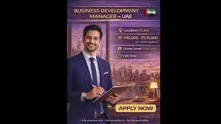Free Job in Dubai for Business Development Manager| No Fees| Full Details #jobspot #jobspotoverseas