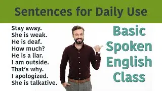 Basic Spoken English Class | Small English Sentences for Daily Use | English Speaking Course
