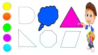 Shapes color dotted line collection for kids video | Shapes Song | Shapes Draw | Shapes Name #shapes
