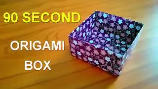Quick and Easy Origami Box in under 90 SECONDS!