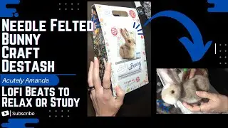 Needle Felted Bunny Craft Destash Lofi Beats to Relax or Study
