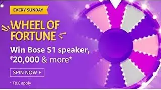 Amazon Wheel Of Fortune Quiz Answer Win Exciting Prize. Win Prize daily Subscribe Cameratechreviews