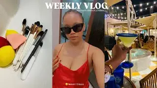 WEEKLY VLOG:POPEYES,L&rsquo;OREAL SKINCARE RESTOCK,CHILLIE&rsquo;S,MAKE UP BRUSH CLEANING #roadto1k #loreal 