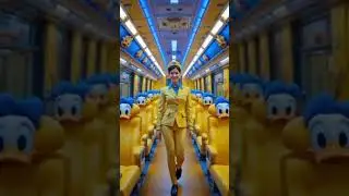 Cute Donald Duck Train #viraltrain #cutetrain #ai