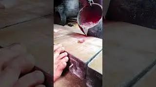 #ytshort Mesmerizing Metal Pour into Sand - So Satisfying to Watch!