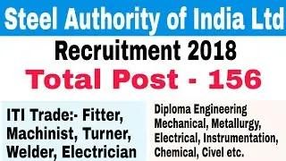 SAIL Recruitment 2018 Steel Authority of India limited