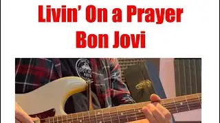 GUITAR SOLO LESSON - Livin&rsquo; On a Prayer Bon Jovi Guitar Tutorial - (Intermediate)