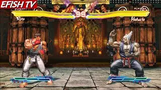 Ryu & Sakura vs Heihachi & Asuka (Hardest AI) - Street Fighter X Tekken
