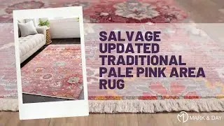 Salvage Updated Traditional Pale Pink Area Rug