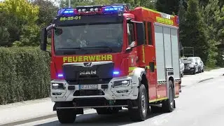 [Gro&szlig;feuer in Lagerhalle] Einsatzfahrten Freiwillige Feuerwehren Kreis Segeberg + THW