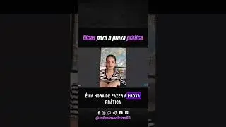 Dicas para a prova pr&aacute;tica...