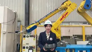 Fanuc robotic arm, equipped with a waterjet cutting system
