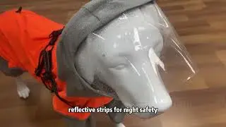 Ultimate Rain Protection: Waterproof Dog Coat with Hood & Transparent Mask for Large Dogs