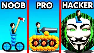 NOOB vs PRO vs HACKER BATTLE CAR (Draw Joust)