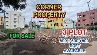 SOLD OUT! ID NO198 💥CORNER PROPERTY FOR SALE😍 😱600 + 600 + 600 + SQFT PLOTS AVAILABLE💥 #realestate