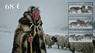 -68&deg;C NIGHTMARE: WOLVES ATTACK THE SHEEP, AN OLD WOMAN FIGHTS BA