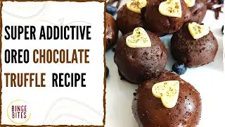 CHOCOLATE TRUFFLES RECIPE | NO BAKE OREO BALLS | BINGE BITES