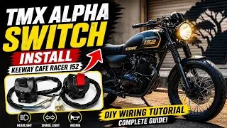 Tmx alpha handlebar switch install to keeway cafe racer 152 DIY wiring tutorial