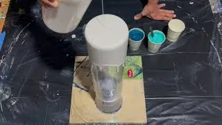 Can you do a Pearl Pour on a Glass Vase? Let's Find Out! Color of the Month Collab w/ @ArtByJulieE