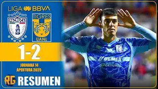 PARTIDAZO EL PACHUCA VS TIGRES 1-2 | RESUMEN | LIGA MX J14 APERTURA 2025