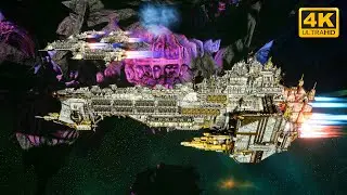 Imperial Navy vs Tau Merchant Fleet - Skalgrim Mod - 4K Quality - Battlefleet Gothic Armada 2