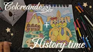 Asmr Coloreando + history time paranormal 😰. 