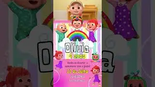Convite Animado com V&iacute;deo - Cocomelon #shorts #conviteanimado #convitedigital #convitepersonalizado