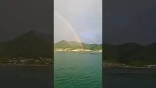 Colors of the rainbow while raining South Korea#rainbow #beautifulrainbow  #amazing #shorts#korea