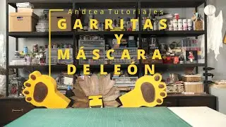 COMO HACER UNAS  GARRITAS Y UNA MÁSCARA DE LEÓN EN CARTÓN