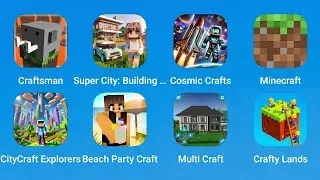 Craftsman, Super City Building, Cosmic Crafts, Minecraft, CityCraft Explorers, Beach Party Craft