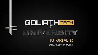TUTORIAL #13 - Screw piles for decks