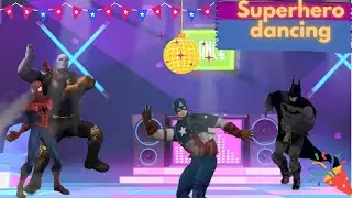 Superheros  dance party video for kids | Captain america/batman/spiderman/thanos dancing video