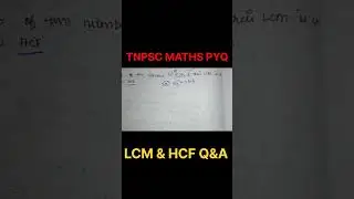 The ratio of two numbers is 5:6 & their LCM is 480 their HCF#tnpscmathspyq #lcmandhcf #aptitude