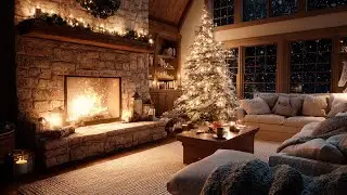 Firelight Calm & Falling Snow ❄️ Winter Soundscape for Sleep and Inner Balance